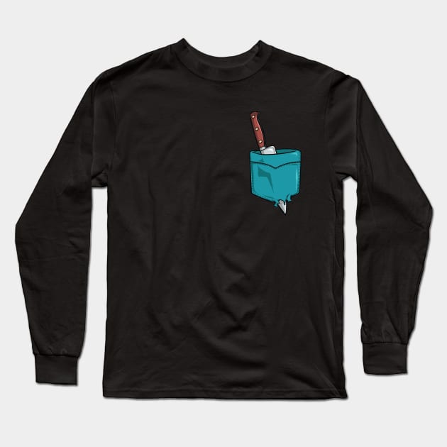 Pocket knife Long Sleeve T-Shirt by Pocket Puss